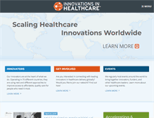 Tablet Screenshot of innovationsinhealthcare.org
